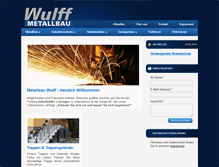 Tablet Screenshot of metallbau-wulff.de